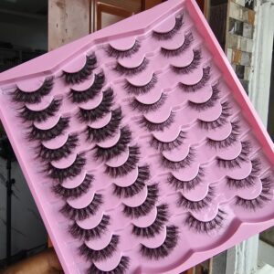 20Pair Pink Mink Lash Tray - Set1