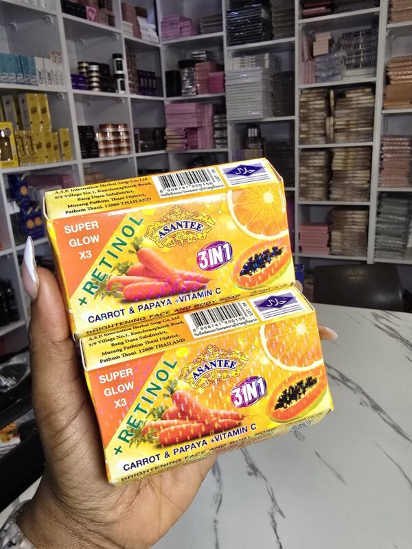 Asantee Retinol,Carrot,Papaya&Vitamin C Soap