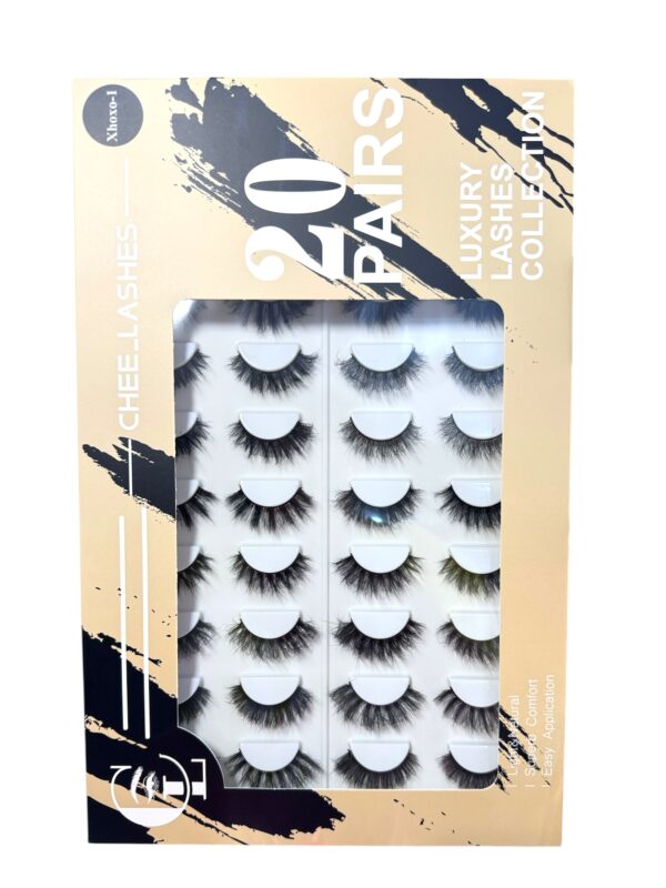 Chee 20Pair Mink Lash Tray - XHOXO1