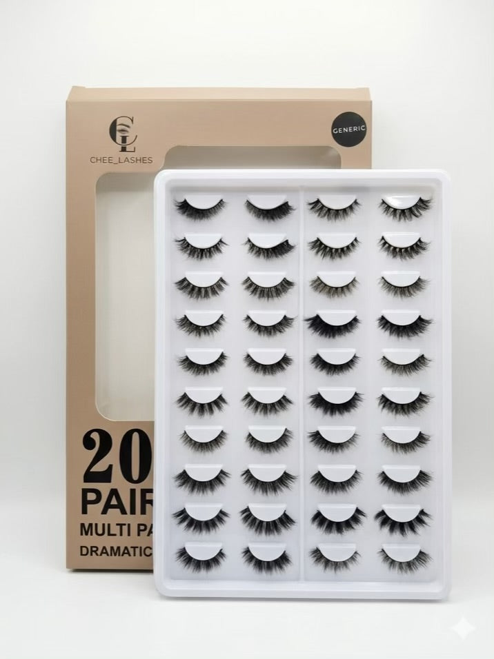 Chee 20pair Mink Lash Tray - Generic