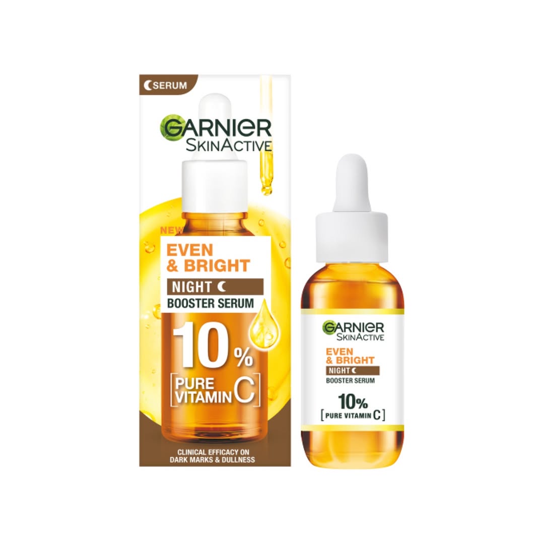 Garnier Even & Bright Night Booster Vitamin C Serum with 10% Pure Vitamin C
