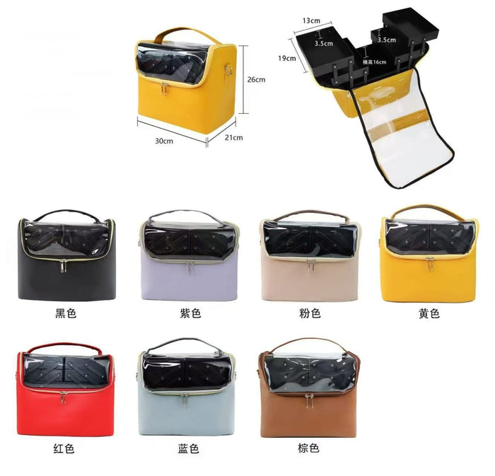 Double step Transparent cover Makeup Purse