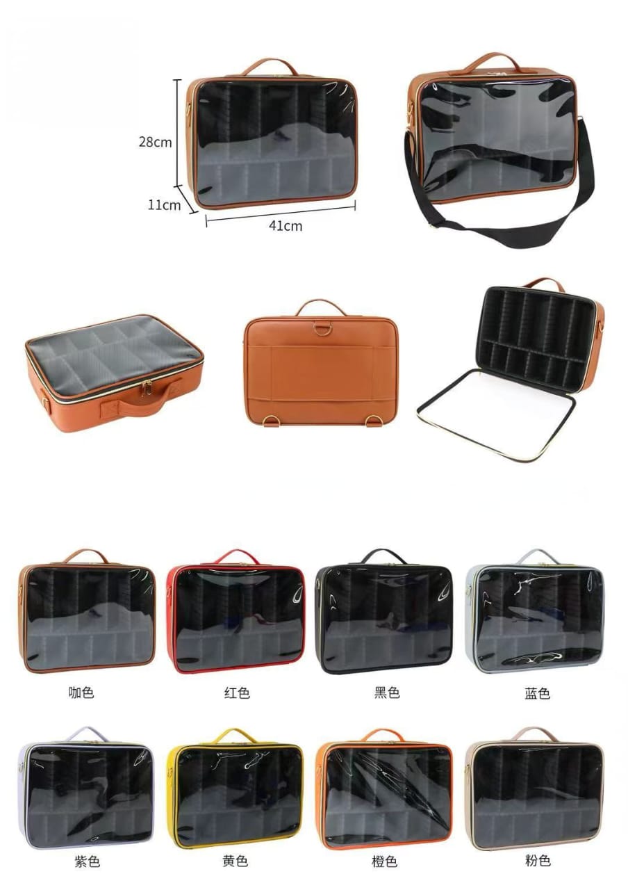 Medium Oxford Transparent Cover Leather Bag