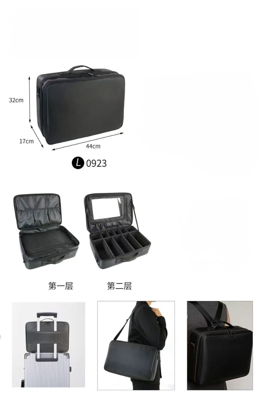 Big Oxford Makeup Bag With Mirror