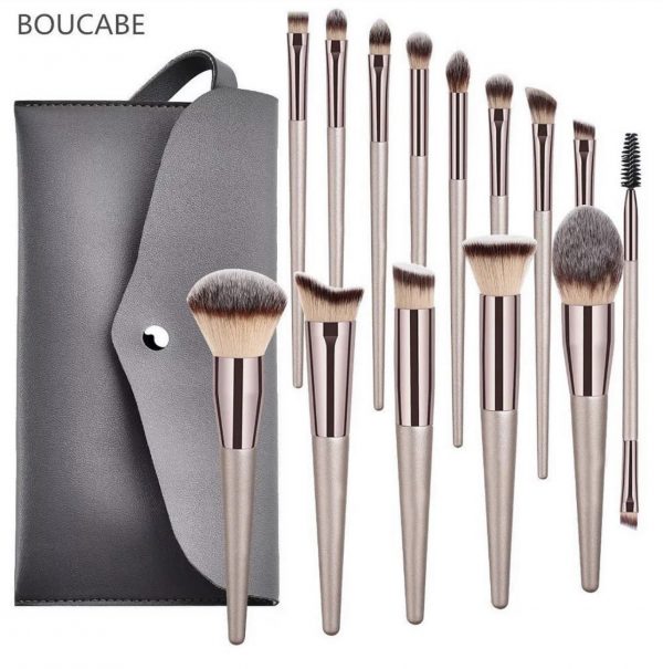 14 in 1 Brush Set In Black Pouch