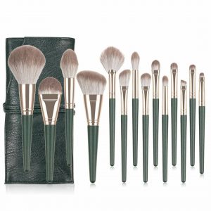 14pcs Green Pouch Brush Set