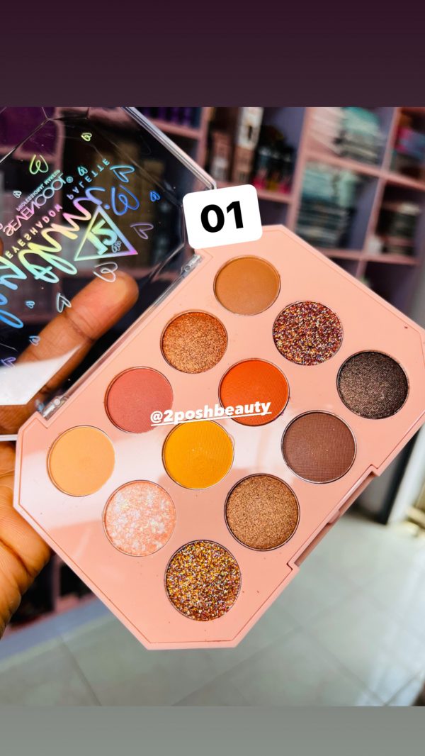 Seven Cool 12 Colour Baked Eyeshadow Palette