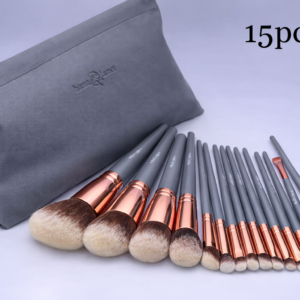 Beauty Planet 15PCS Grey Pouch Brush Set