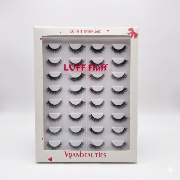 Voan 16pair Lash Tray- Luff Fluff